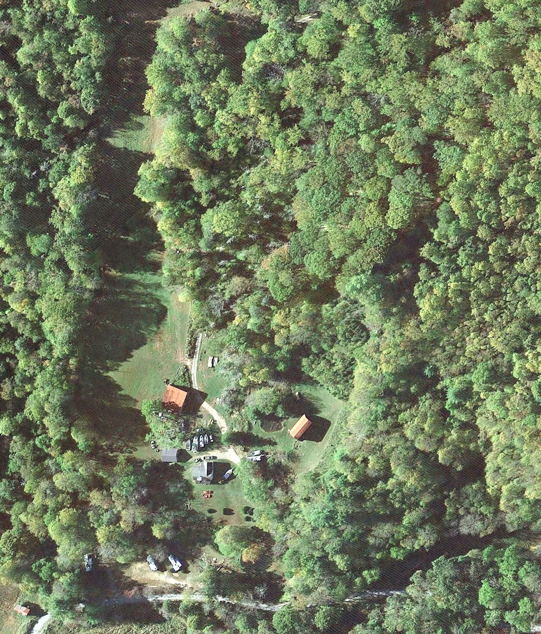Aerial view of the campground